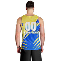 Personalised Saint Lucia Cricket Kings Men Tank Top Abstract Energy Style