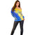 Personalised Saint Lucia Cricket Kings Off Shoulder Sweater Abstract Energy Style