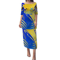 Personalised Saint Lucia Cricket Kings Puletasi Abstract Energy Style