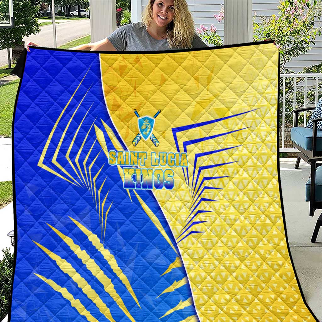 Saint Lucia Cricket Kings Quilt Abstract Energy Style