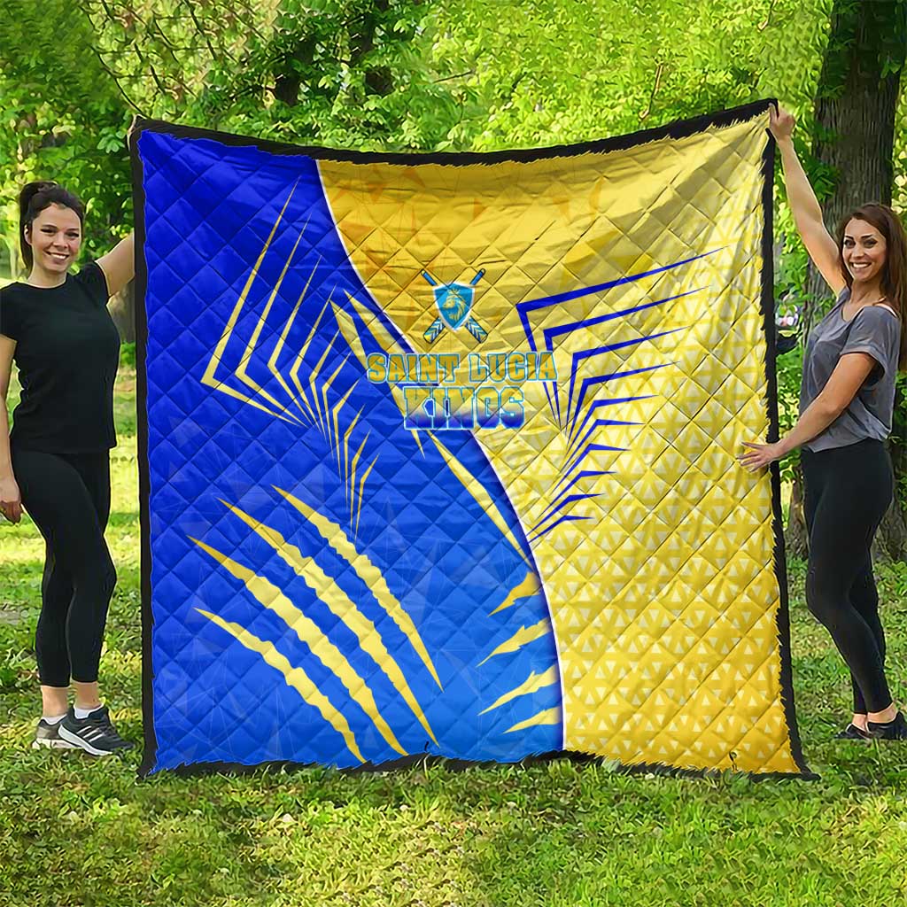 Saint Lucia Cricket Kings Quilt Abstract Energy Style