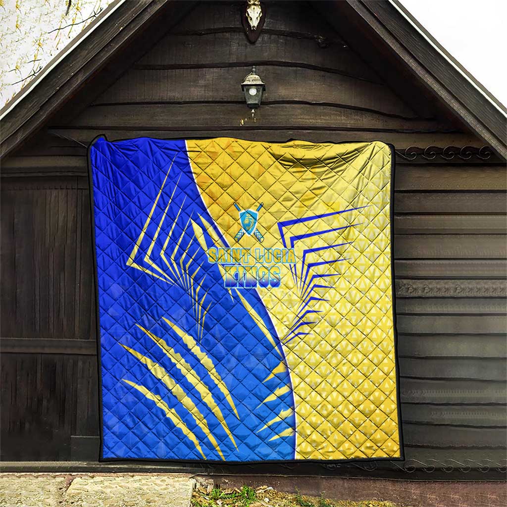 Saint Lucia Cricket Kings Quilt Abstract Energy Style