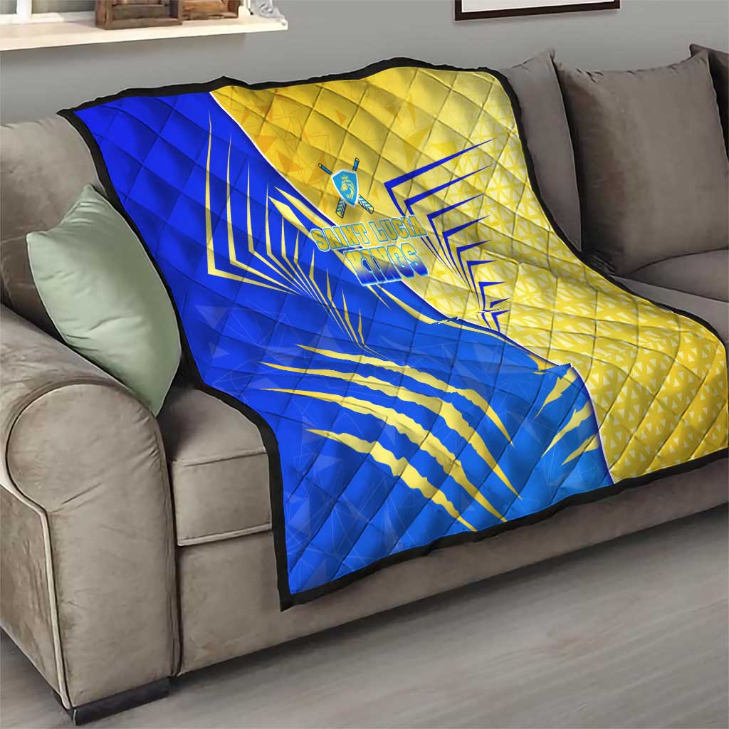 Saint Lucia Cricket Kings Quilt Abstract Energy Style
