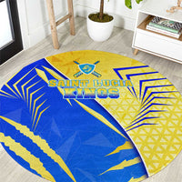 Saint Lucia Cricket Kings Round Carpet Abstract Energy Style