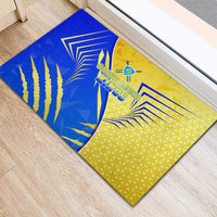 Saint Lucia Cricket Kings Rubber Doormat Abstract Energy Style