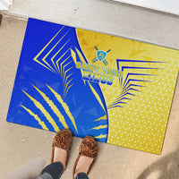 Saint Lucia Cricket Kings Rubber Doormat Abstract Energy Style