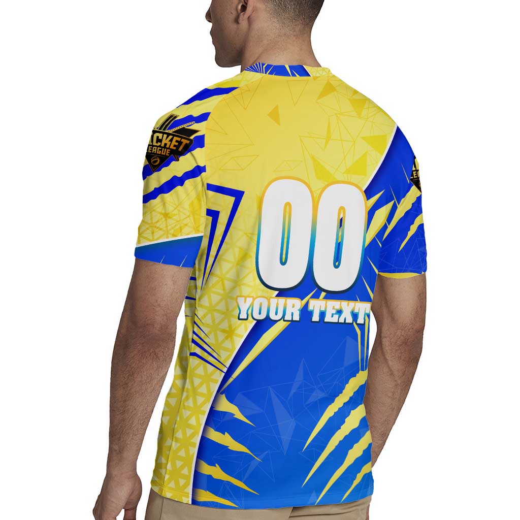 Personalised Saint Lucia Cricket Kings Rugby Jersey Abstract Energy Style