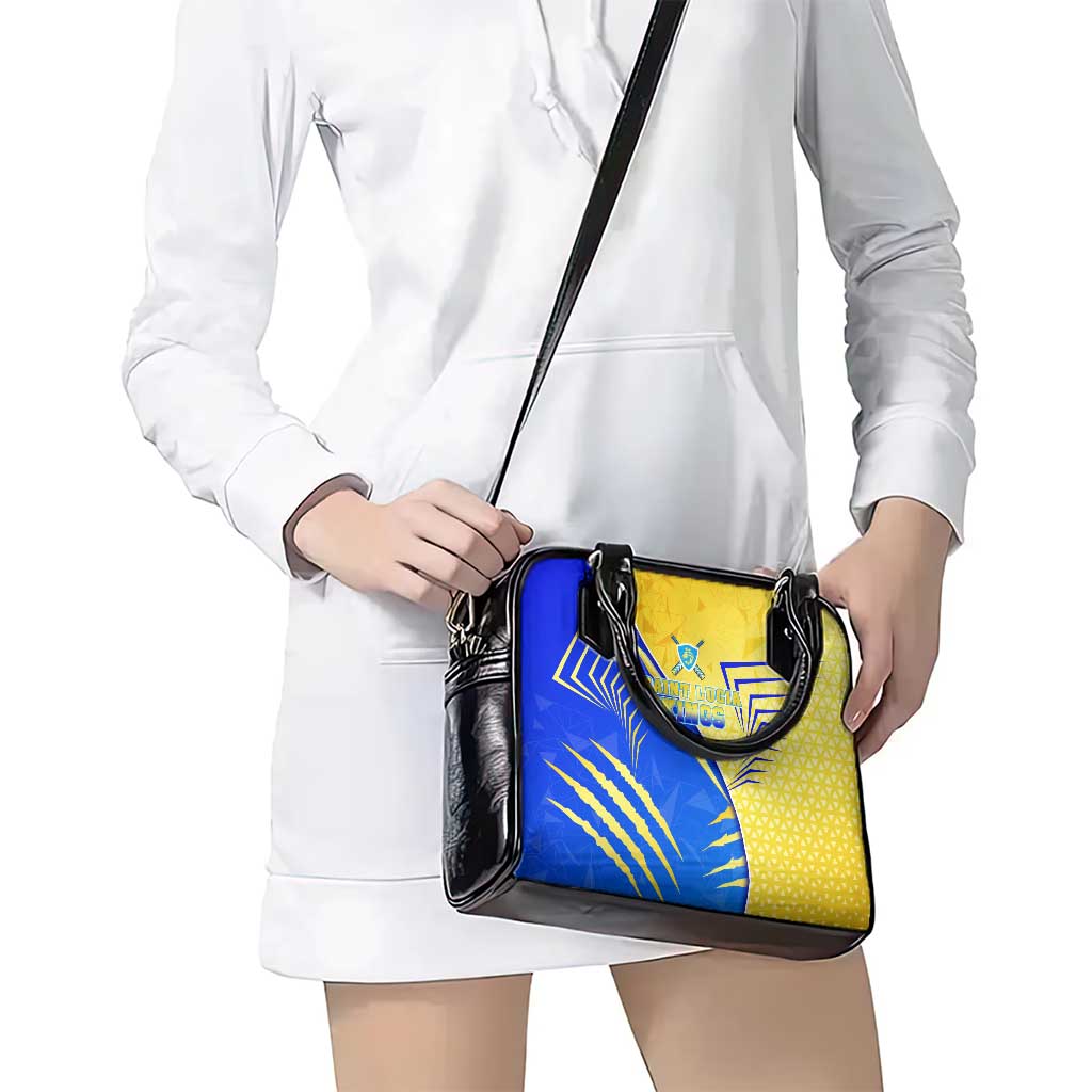 Saint Lucia Cricket Kings Shoulder Handbag Abstract Energy Style