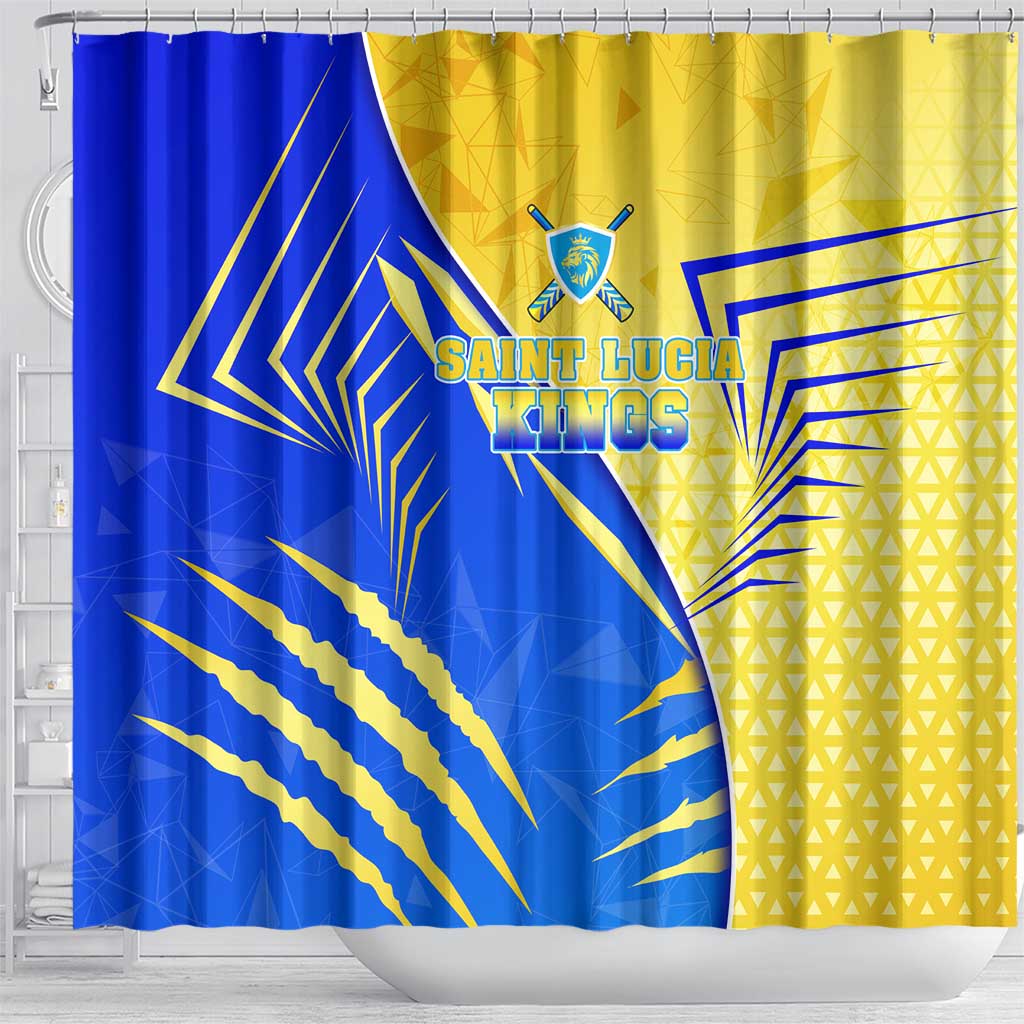Saint Lucia Cricket Kings Shower Curtain Abstract Energy Style