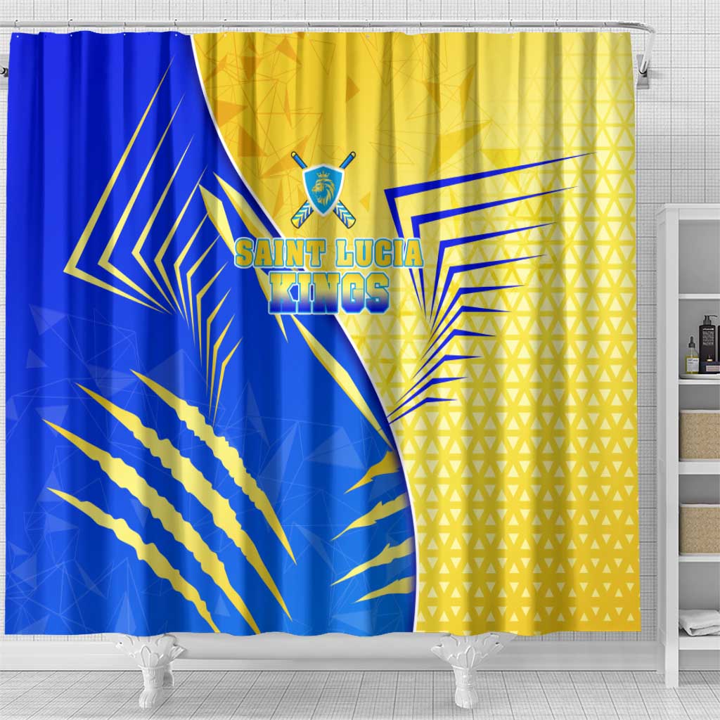 Saint Lucia Cricket Kings Shower Curtain Abstract Energy Style