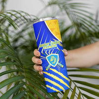Saint Lucia Cricket Kings Skinny Tumbler Abstract Energy Style