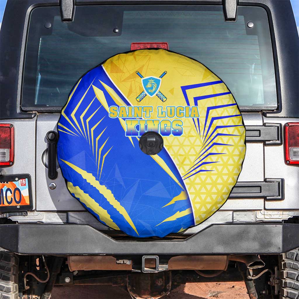 Saint Lucia Cricket Kings Spare Tire Cover Abstract Energy Style