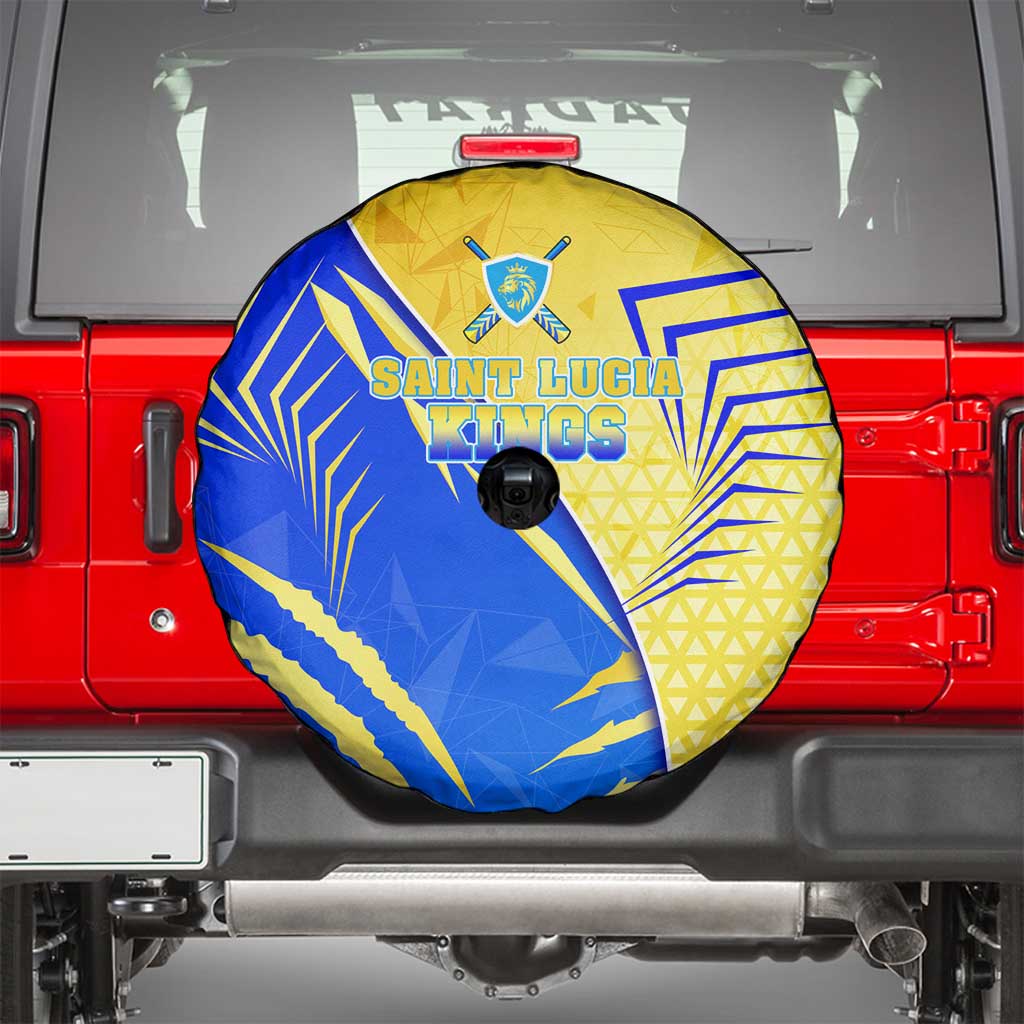Saint Lucia Cricket Kings Spare Tire Cover Abstract Energy Style