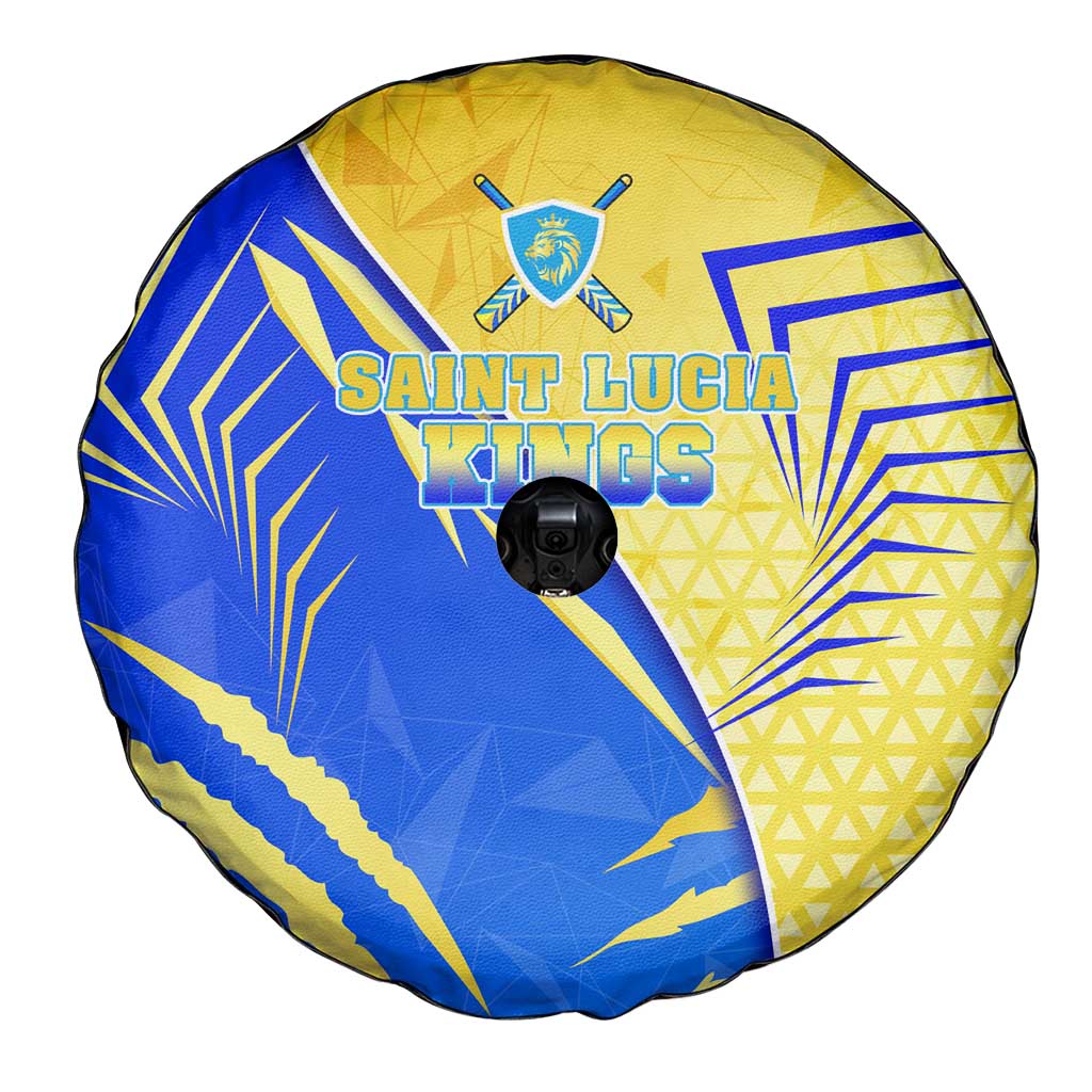 Saint Lucia Cricket Kings Spare Tire Cover Abstract Energy Style