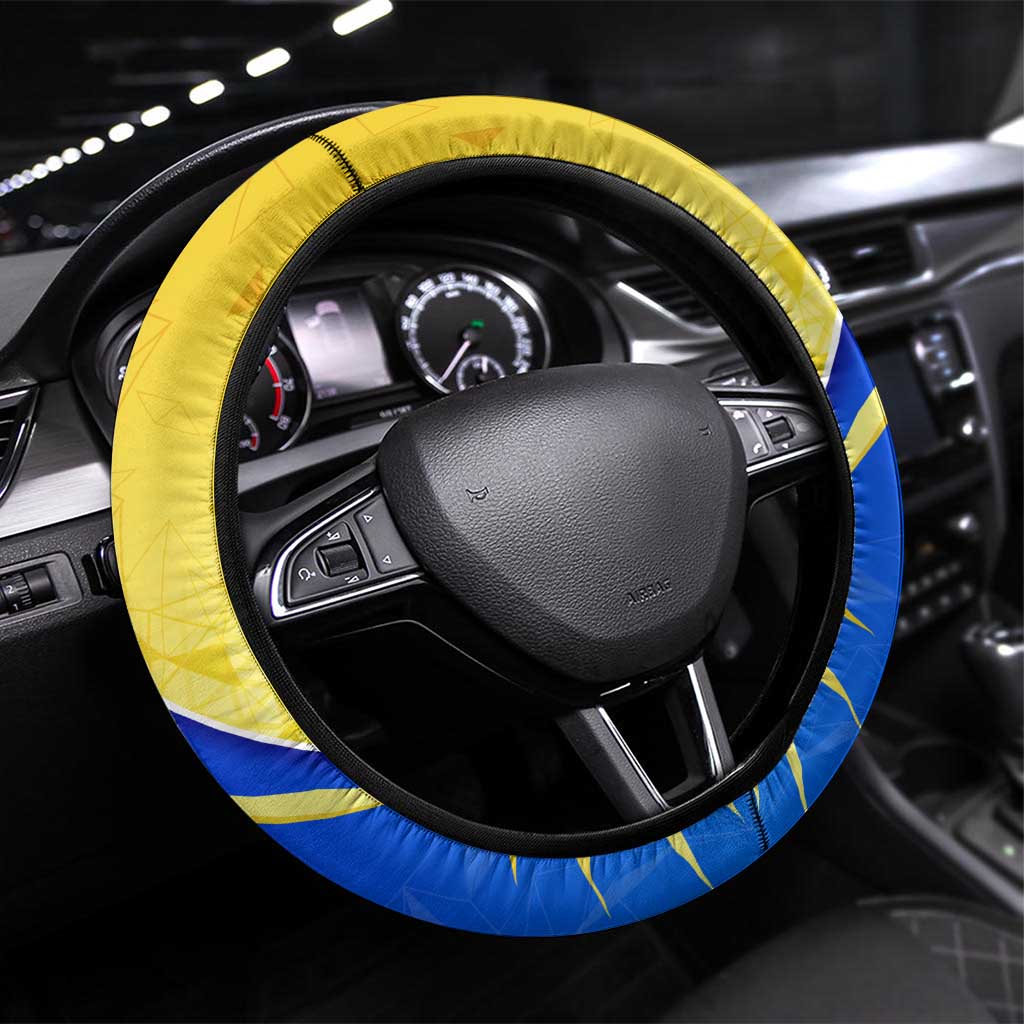 Saint Lucia Cricket Kings Steering Wheel Cover Abstract Energy Style