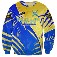 Personalised Saint Lucia Cricket Kings Sweatshirt Abstract Energy Style