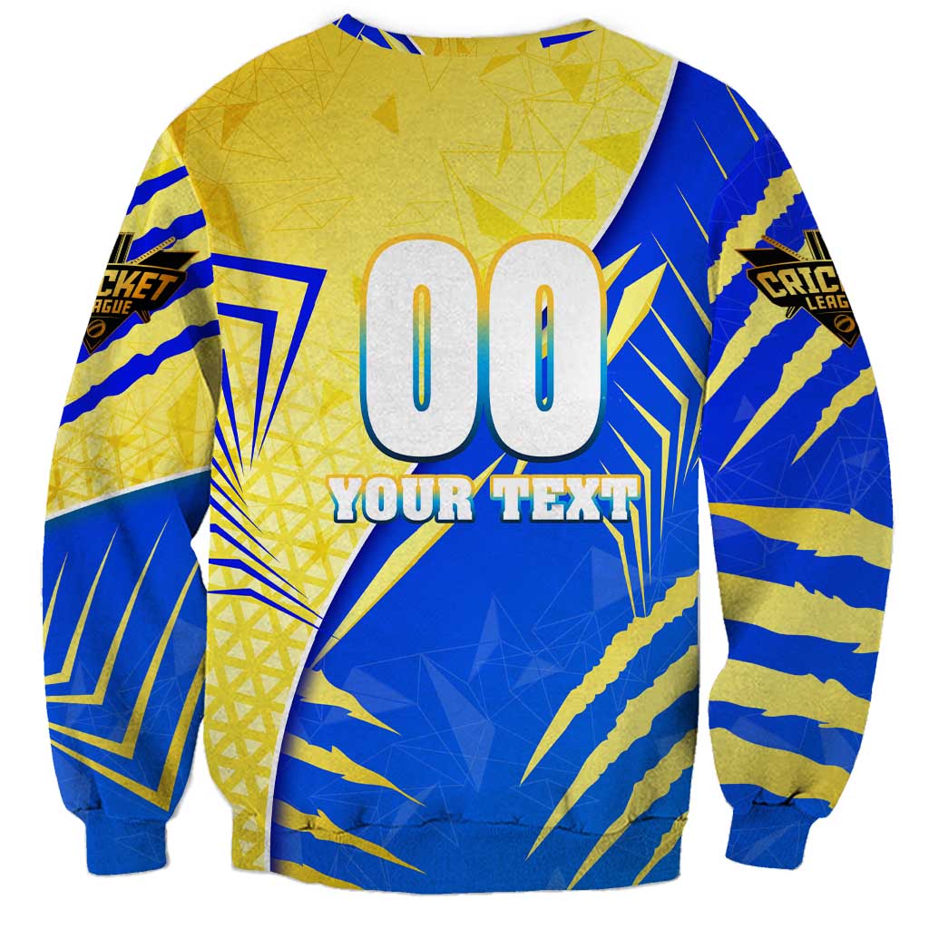 Personalised Saint Lucia Cricket Kings Sweatshirt Abstract Energy Style
