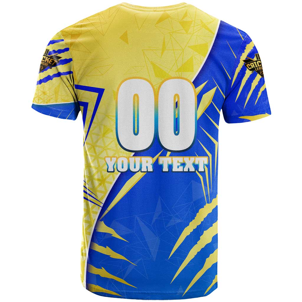 Personalised Saint Lucia Cricket Kings T Shirt Abstract Energy Style