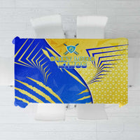 Saint Lucia Cricket Kings Tablecloth Abstract Energy Style