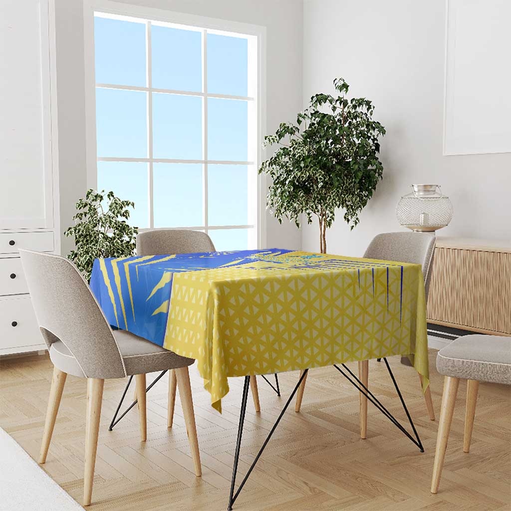 Saint Lucia Cricket Kings Tablecloth Abstract Energy Style