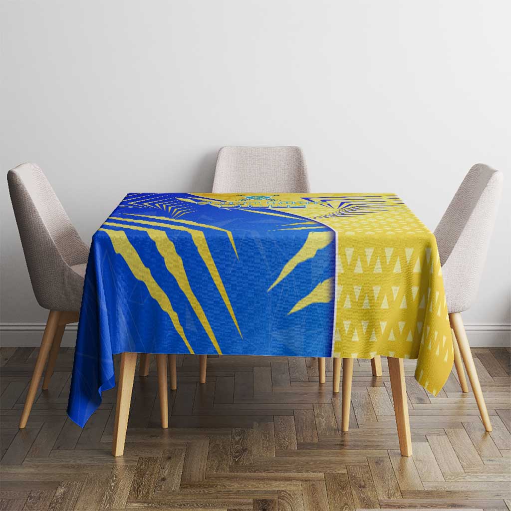 Saint Lucia Cricket Kings Tablecloth Abstract Energy Style