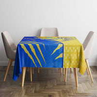 Saint Lucia Cricket Kings Tablecloth Abstract Energy Style