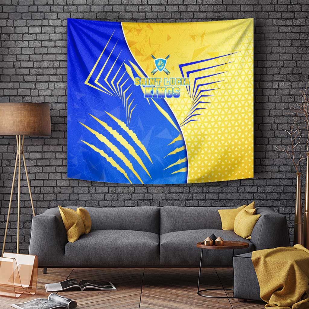 Saint Lucia Cricket Kings Tapestry Abstract Energy Style