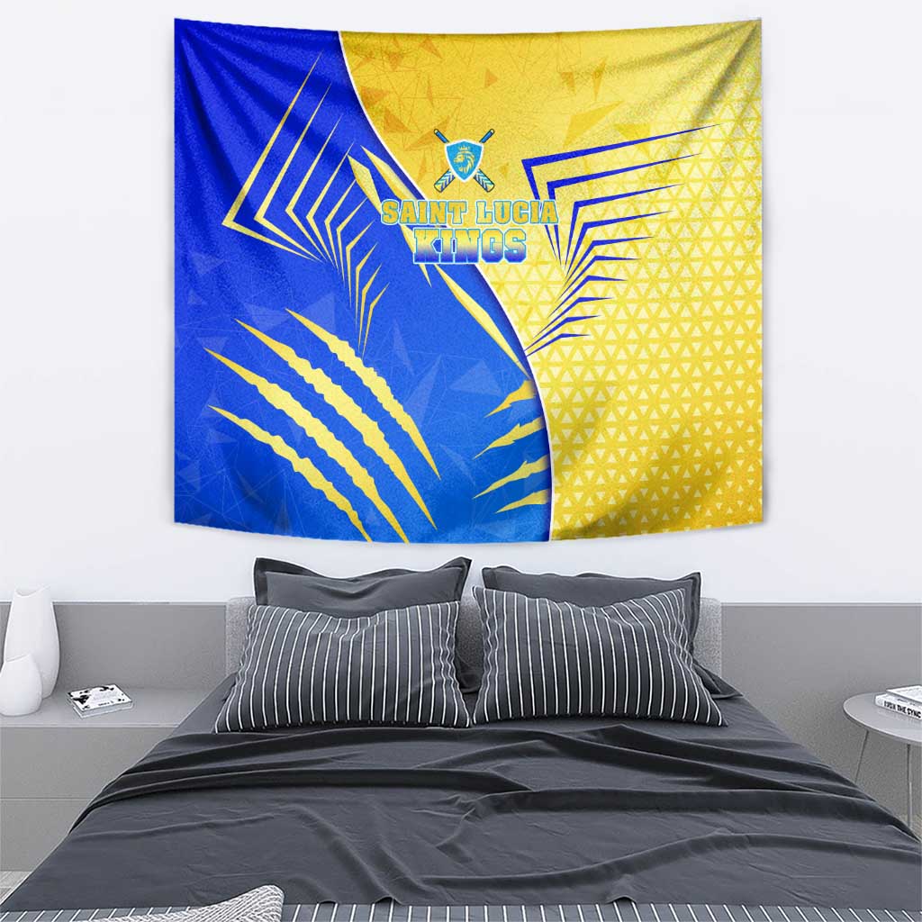 Saint Lucia Cricket Kings Tapestry Abstract Energy Style