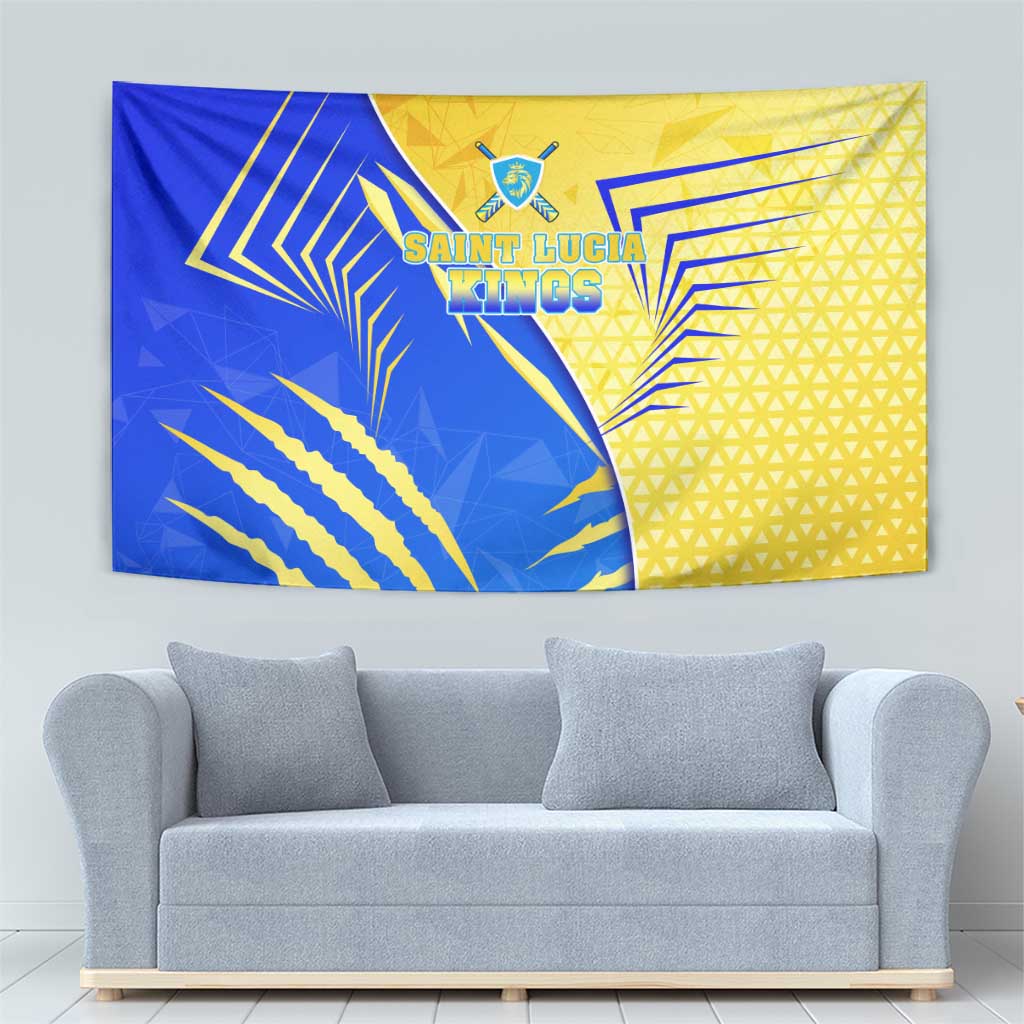 Saint Lucia Cricket Kings Tapestry Abstract Energy Style