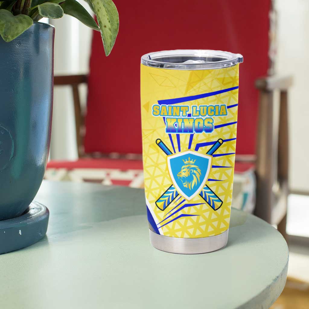 Saint Lucia Cricket Kings Tumbler Cup Abstract Energy Style