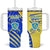 Saint Lucia Cricket Kings Tumbler With Handle Abstract Energy Style