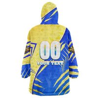 Personalised Saint Lucia Cricket Kings Wearable Blanket Hoodie Abstract Energy Style