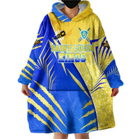 Personalised Saint Lucia Cricket Kings Wearable Blanket Hoodie Abstract Energy Style
