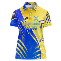Personalised Saint Lucia Cricket Kings Women Polo Shirt Abstract Energy Style