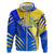 Personalised Saint Lucia Cricket Kings Zip Hoodie Abstract Energy Style