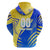 Personalised Saint Lucia Cricket Kings Zip Hoodie Abstract Energy Style