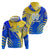 Personalised Saint Lucia Cricket Kings Zip Hoodie Abstract Energy Style