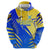 Personalised Saint Lucia Cricket Kings Zip Hoodie Abstract Energy Style