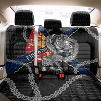 Finland Vikings Back Car Seat Cover Nordic Lion Bound in Runes and Chains