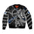 Personalized Finland Vikings Bomber Jacket Nordic Lion Bound in Runes and Chains