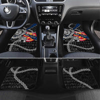 Finland Vikings Car Mats Nordic Lion Bound in Runes and Chains