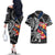 Personalized Finland Vikings Couples Matching Off The Shoulder Long Sleeve Dress and Hawaiian Shirt Nordic Lion Bound in Runes and Chains