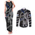 Personalized Finland Vikings Couples Matching Tank Maxi Dress and Long Sleeve Button Shirt Nordic Lion Bound in Runes and Chains