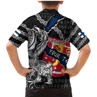 Personalized Finland Vikings Family Matching Mermaid Dress and Hawaiian Shirt Nordic Lion Bound in Runes and Chains