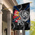 Finland Vikings Garden Flag Nordic Lion Bound in Runes and Chains