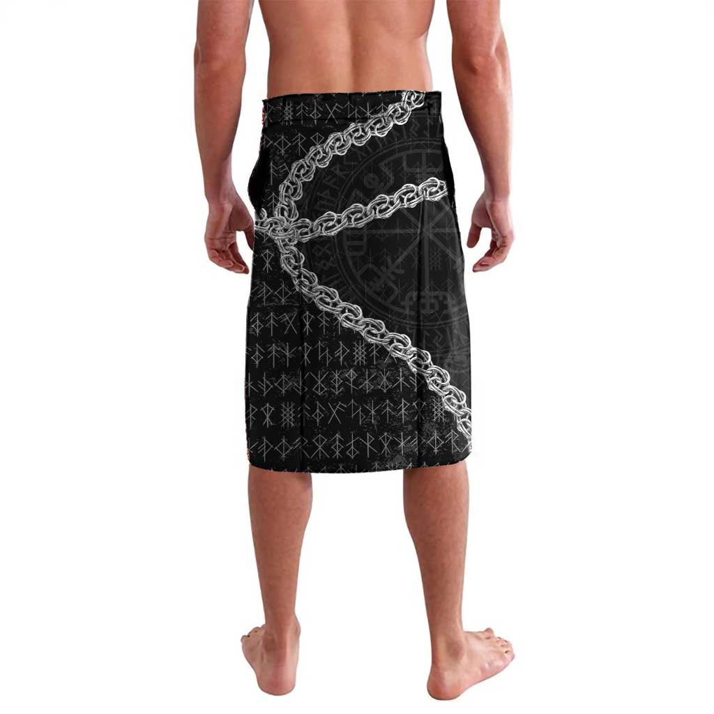 Personalized Finland Vikings Lavalava Nordic Lion Bound in Runes and Chains
