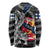Personalized Finland Vikings Long Sleeve Shirt Nordic Lion Bound in Runes and Chains