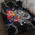 Finland Vikings Quilt Bed Set Nordic Lion Bound in Runes and Chains