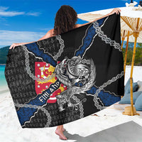 Finland Vikings Sarong Nordic Lion Bound in Runes and Chains