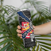 Finland Vikings Skinny Tumbler Nordic Lion Bound in Runes and Chains